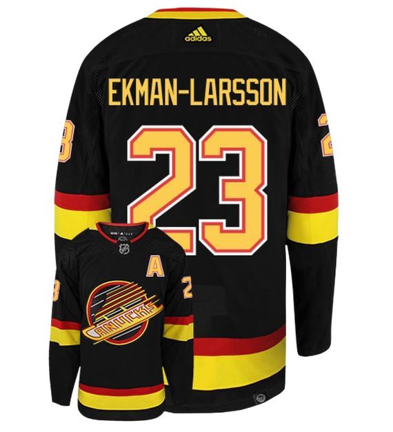 Vancouver Canucks Vintage 3 Colour Pro Name & Number Kit Scoff's