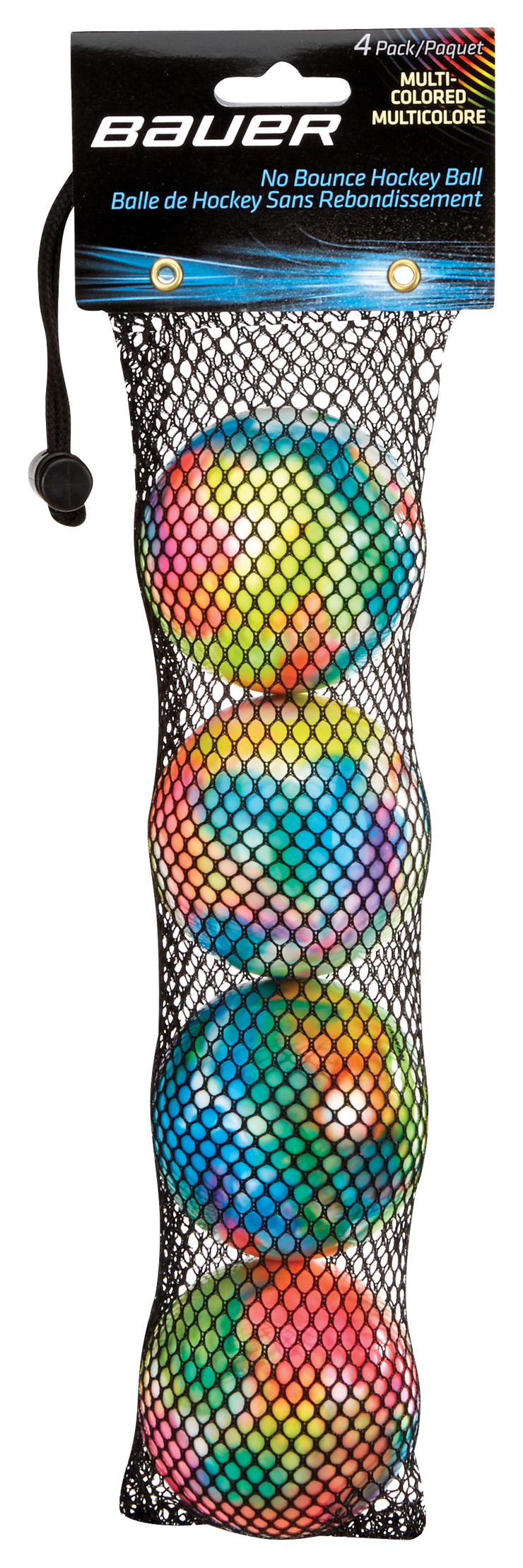 Bauer No Bounce Multicoloured Hockey Balls - 4 Pack